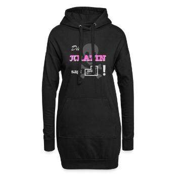 Die Piratin sagt entern! - Hoodie-Kleid - Schwarz - Vorne