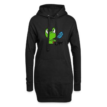 Drôle de grenouille, crapaud - Sweat-shirt à capuche long Femme - noir - Devant