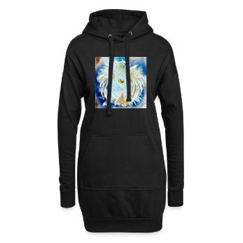 Herzengel Reichtums Bewusstsein - Hoodie-Kleid - Schwarz - Vorne