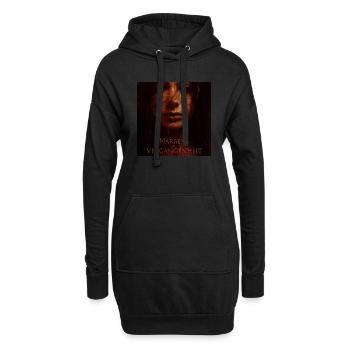 Narben der Vergangenheit - Hoodie-Kleid - Schwarz - Vorne