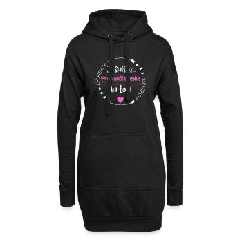 Je suis une psychomotricienne au top - Sweat-shirt à capuche long Femme - noir - Devant