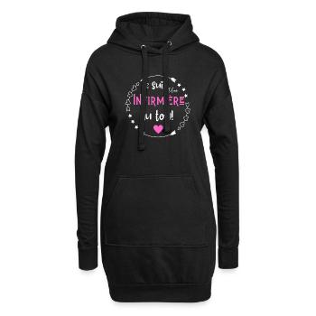 Je suis une infirmière au top - Sweat-shirt à capuche long Femme - noir - Devant