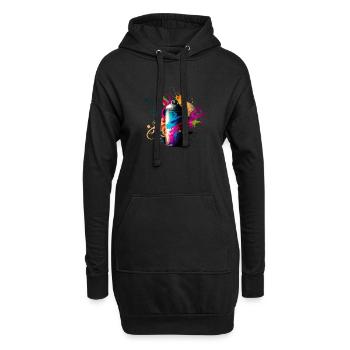 Can Graffiti - Hoodie-Kleid - Schwarz - Vorne