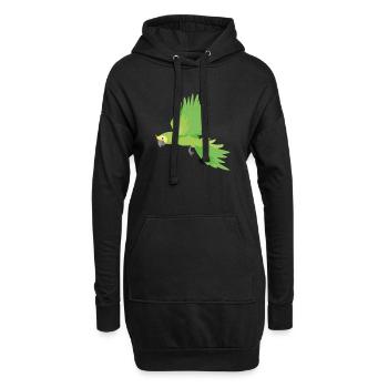 Kea - Hoodie-Kleid - Schwarz - Vorne