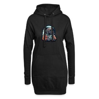 LabbiNaut Labrador Astronauten Hundepapa - Hoodie-Kleid - Schwarz - Vorne