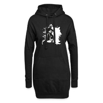 SUPER MOTO splash - Hoodie-Kleid - Schwarz - Vorne