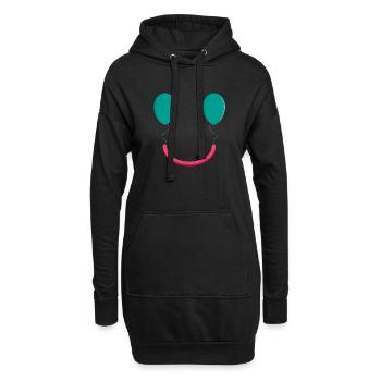BALLON-LÄCHELN - Hoodie-Kleid - Schwarz - Vorne