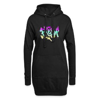 Fresh Graffiti - Hoodie-Kleid - Schwarz - Vorne