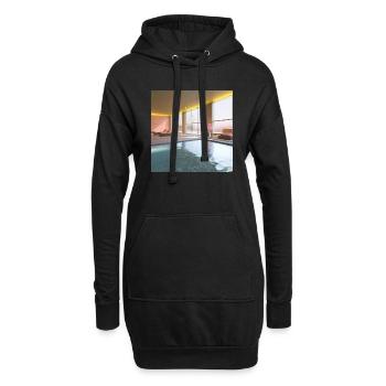 Ein sonnendurchfluteter Lounge-Bereich art 2 - Hoodie-Kleid - Schwarz - Vorne