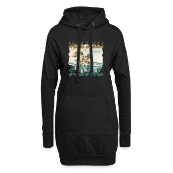 Home sweet Home - ma maison, mon bateau, mon île - Sweat-shirt à capuche long Femme - noir - Devant