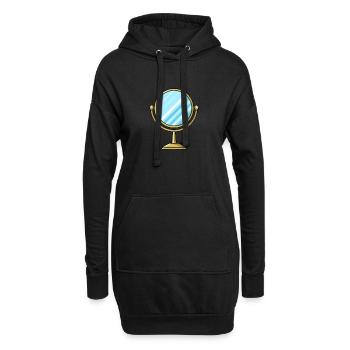 Kosmetikspiegel Spiegel - Hoodie-Kleid - Schwarz - Vorne