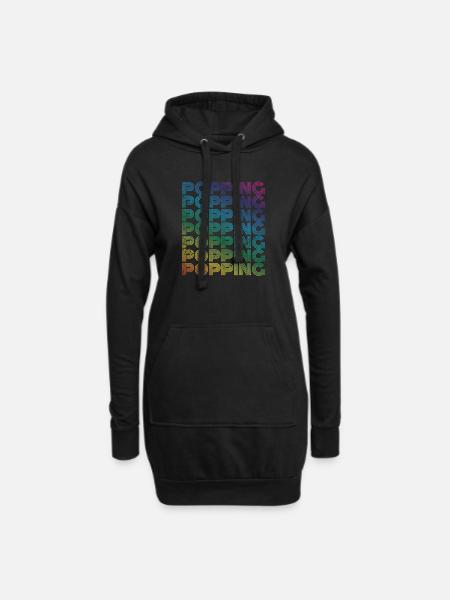 Popping Funk Style Danseur Danseur - Sweat-shirt à capuche long Femme - noir