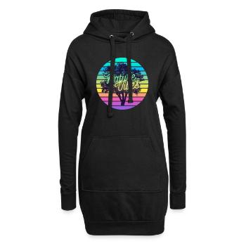 natureVibes - Sweat-shirt à capuche long Femme - noir - Devant