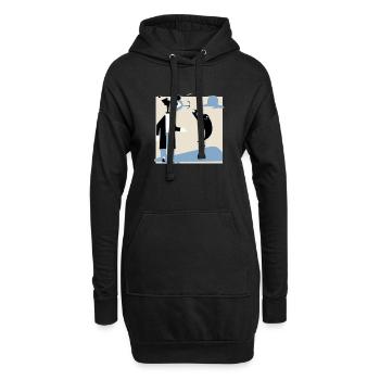 L'homme de la mer - Sweat-shirt à capuche long Femme - noir - Devant