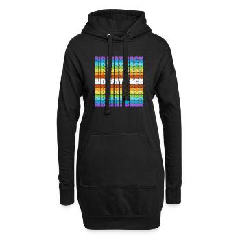 Kein Weg zurück - Hoodie-Kleid - Schwarz - Vorne