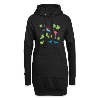 La fièvre de la jungle - Sweat-shirt à capuche long Femme - noir - Devant
