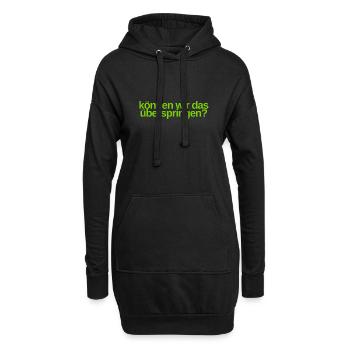 ist das wirklich notwendig? - Hoodie-Kleid - Schwarz - Vorne