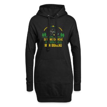 Cadeau Agriculteur Je serai Dans Mon Bureau - Sweat-shirt à capuche long Femme - noir - Devant