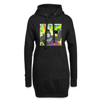 Gorilla fait cadeau Selfie V3 - Sweat-shirt à capuche long Femme - noir - Devant