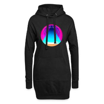 Universum - Hoodie-Kleid - Schwarz - Vorne