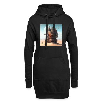 Zeitmaschine Geschenk - Hoodie-Kleid - Schwarz - Vorne