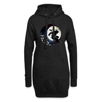 Créature de la nuit I Ninja Shinobi Idée cadeau - Sweat-shirt à capuche long Femme - noir - Devant