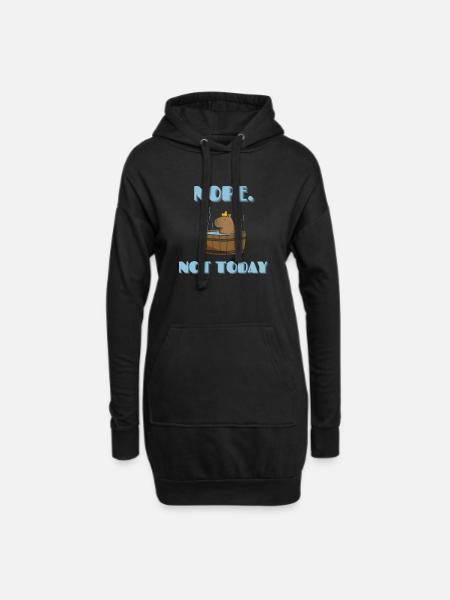 CAPYBARA heute nicht - Hoodie-Kleid - Schwarz