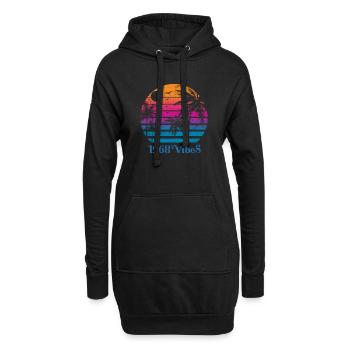 Millésime 1968 - Sweat-shirt à capuche long Femme - noir - Devant