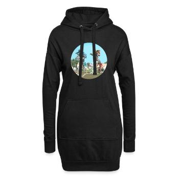 BMX - Hoodie-Kleid - Schwarz - Vorne