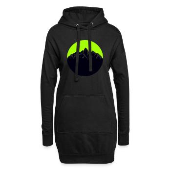 montagne - Sweat-shirt à capuche long Femme - noir - Devant