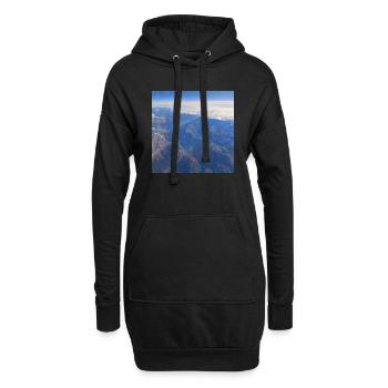 Photographie du ciel 11 - Sweat-shirt à capuche long Femme - noir - Devant