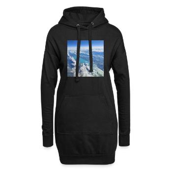 Photographie du ciel 18 - Sweat-shirt à capuche long Femme - noir - Devant