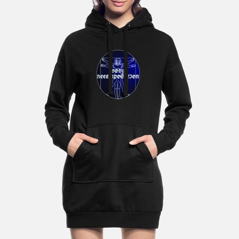 CONCEPTION DE LOGO DE RECOMPOSITION CORPORELLE Sweat-shirt à capuche long Femme