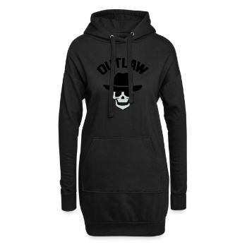 Cowboy Skull Outlaw - Sweat-shirt à capuche long Femme - noir - Devant