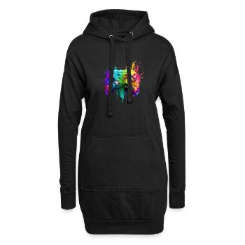 Neon Gaming Controller / Kontroller - Hoodie-Kleid - Schwarz - Vorne