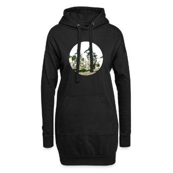 BMX - Hoodie-Kleid - Schwarz - Vorne
