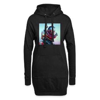1 1 2 space walker 1 1 2 topaz enhance - Hoodie-Kleid - Schwarz - Vorne