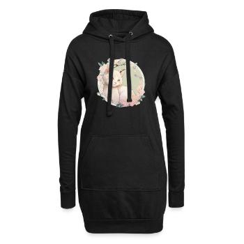 japanese cat heilige Birma - Hoodie-Kleid - Schwarz - Vorne