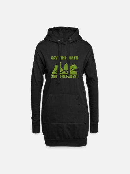 Nature - Hoodie Dress - black