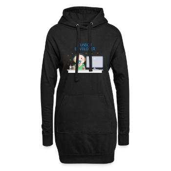 Développeur Junior - Sweat-shirt à capuche long Femme - noir - Devant