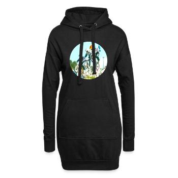 bmx T-Shirt Aufkleber - Hoodie-Kleid - Schwarz - Vorne