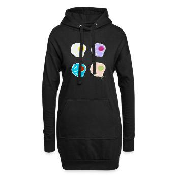 À Maria G. avec affection. - Sweat-shirt à capuche long Femme - noir - Devant