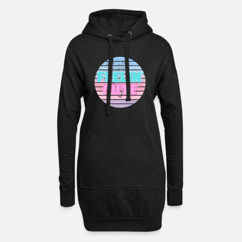 Feelin' Cute - Hoodie-Kleid - Schwarz