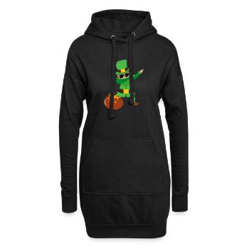 Dabbing Leprechaun Kids Happy St. Patrick’s Day - Sweat-shirt à capuche long Femme - noir - Devant