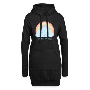 Faites votre propre magie - Sweat-shirt à capuche long Femme - noir - Devant