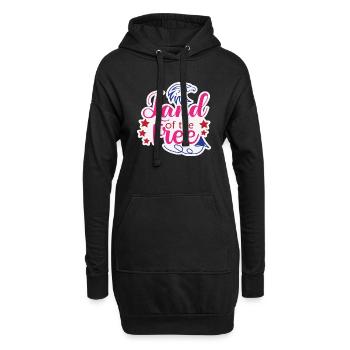 Terre de la liberté - Sweat-shirt à capuche long Femme - noir - Devant