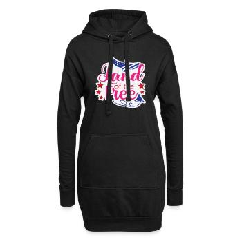 Terre de la liberté - Sweat-shirt à capuche long Femme - noir - Devant