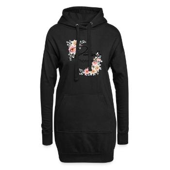 Demoiselle d’honneur - Sweat-shirt à capuche long Femme - noir - Devant