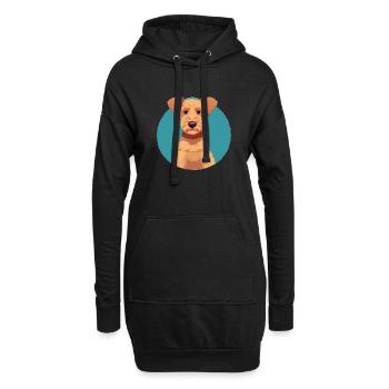 Hundehalter Hunde Terrier Hund Hundebesitzer - Hoodie-Kleid - Schwarz - Vorne