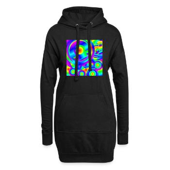 Lever de soleil méditerranéen - Sweat-shirt à capuche long Femme - noir - Devant